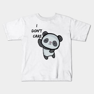 I DON'T CARE PANDA Kids T-Shirt